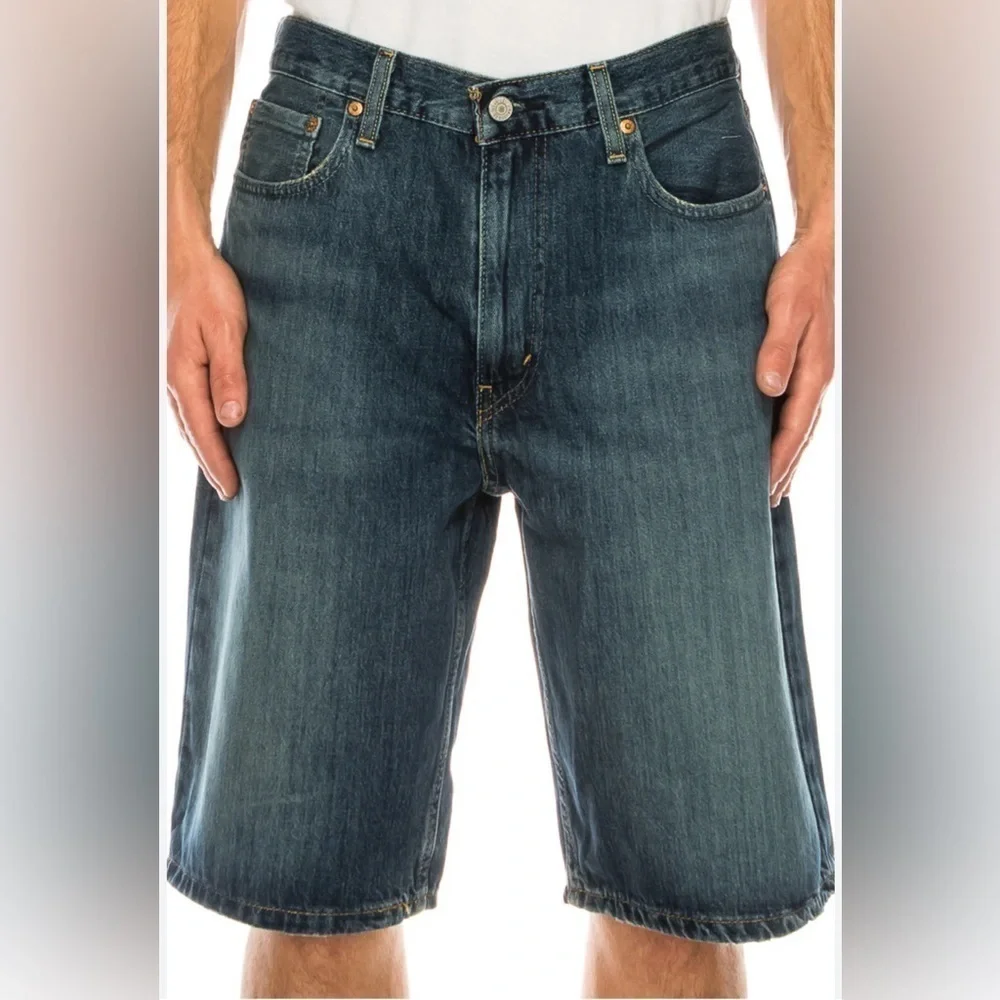 LEVIS 569 loose fit straight leg men casual gangster grunge denim jean short 32
